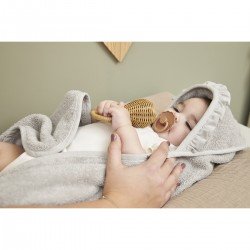 RUFFLE BATHCAPE 80x80 CM ME-TERRY GREIGE