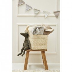 WAFFLE COTT.BLANKET CRIB TOG 1 75x100 CM ME-WAFFLE GREIGE