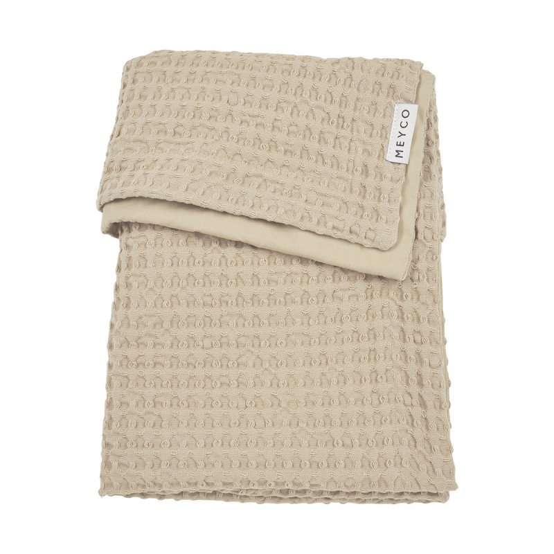 WAFFLE COTT.BLANKET CRIB TOG 1 75x100 CM ME-WAFFLE SAND