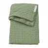 W.COTT.BLANKET TEDDY CRIB TOG2 75x100 CM ME-WAFFLE OLIVE GREEN