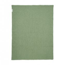 W.COTT.BLANKET TEDDY CRIB TOG2 75x100 CM ME-WAFFLE OLIVE GREEN