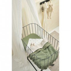 MANTA MINICUNA MOUFFLON TOG 2 75x100 CM ME-WAFFLE OLIVE GREEN