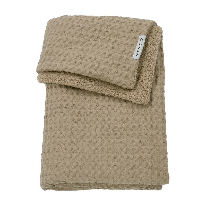 W.COTT.BLANKET TEDDY CRIB TOG2 75x100 CM ME-WAFFLE TAUPE
