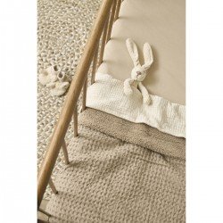 W.COTT.BLANKET TEDDY CRIB TOG2 75x100 CM ME-WAFFLE TAUPE