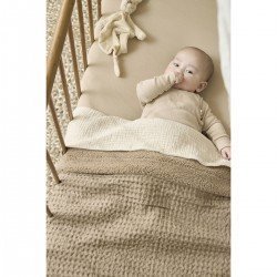 W.COTT.BLANKET TEDDY CRIB TOG2 75x100 CM ME-WAFFLE TAUPE