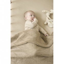 MANTA MINICUNA MOUFFLON TOG 2 75x100 CM ME-WAFFLE TAUPE