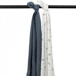 MUSELINA GRANDE PACK DE 2 120x120 CM ME-MOON INDIGO