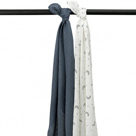MUSELINA GRANDE PACK DE 2 120x120 CM ME-MOON INDIGO