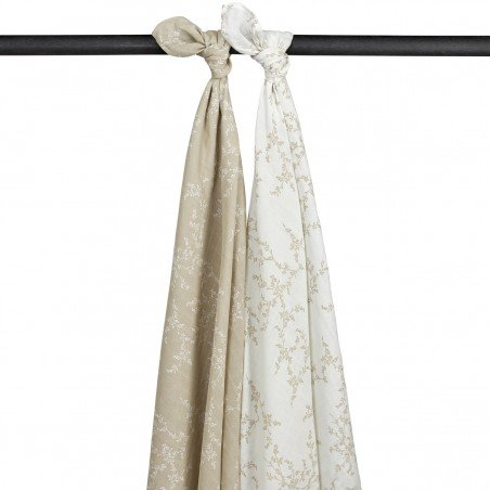 MUSELINA GRANDE PACK DE 2 120x120 CM ME-BRANCHES SAND