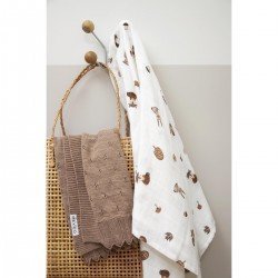 MUSELINA GRANDE PACK DE 2 120x120 CM ME-FOREST ANIMALS TOFFEE