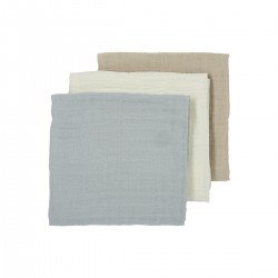 MUSELINA LAVADA GDE PACK DE 2 120x120 CM ME-UNI LIGHT GREY/SAND