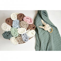 MUSLIN SWADDLES P.WASH. 2 PACK 120x120 CM ME-UNI LIGHT GREY/SAND