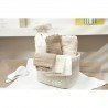 MUSELINA LAVADA MED PACK DE 3 70x70 CM ME-UNI OFF.W/S.SAND/TAUPE