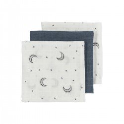 MUSLIN SQUARES 3-PACK 70x70 CM ME-MOON INDIGO