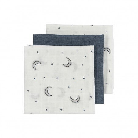 MUSELINA MEDIANA PACK DE 3 70x70 CM ME-MOON INDIGO