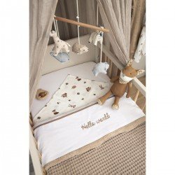 MUSLIN SQUARES 3-PACK 70x70 CM ME-FOREST ANIMALS TOFFEE