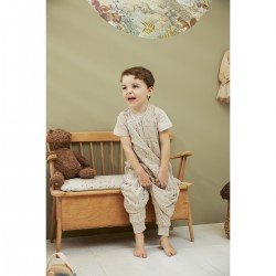 PIJAMA S/M CANALÉ TOG 0.5 92 CM ME-RIB MINI SPOT SAND MELANGE
