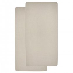 JERSEY F.SHEET COT BED 2 PACK 60x120 CM ME-UNI SAND