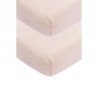 JERSEY F.SHEET COT BED 2 PACK 60x120 CM ME-UNI SOFT PINK