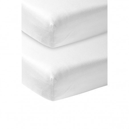 SABANA BAJ.AJUS.CUNA 60 PACK 2 60x120 CM ME-UNI WHITE