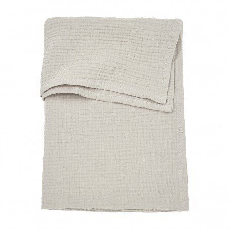 BEDSHEET P.W.MUSLIN CRIB/BASSI 75x100 CM ME-UNI GREIGE