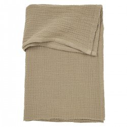 BEDSHEET P.W.MUSLIN CRIB/BASSI 75x100 CM ME-UNI TAUPE