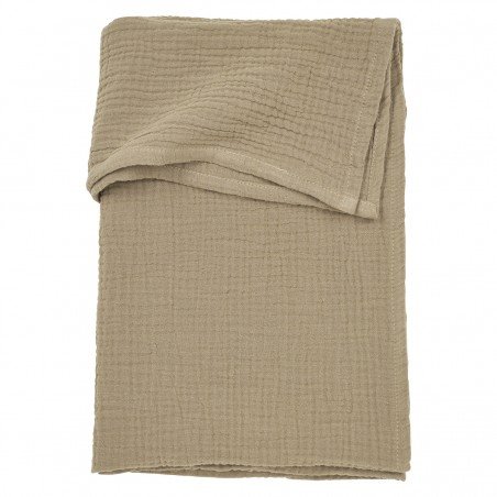 BEDSHEET P.W.MUSLIN CRIB/BASSI 75x100 CM ME-UNI TAUPE