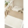 BEDSHEET P.W.MUSLIN CRIB/BASSI 75x100 CM ME-UNI TAUPE