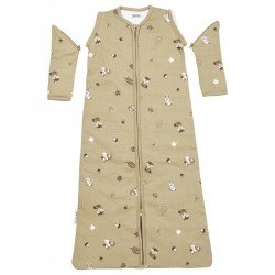 KNIT.SLEEP.B W.DET.SLE.TOG 2.5 110 CM ME-FOREST ANIMALS SAND