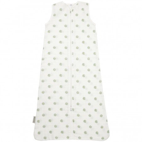 MUSLIN SLEEP.BAG SLEEV.TOG 0.3 70 CM ME-DOTS SOFT GREEN
