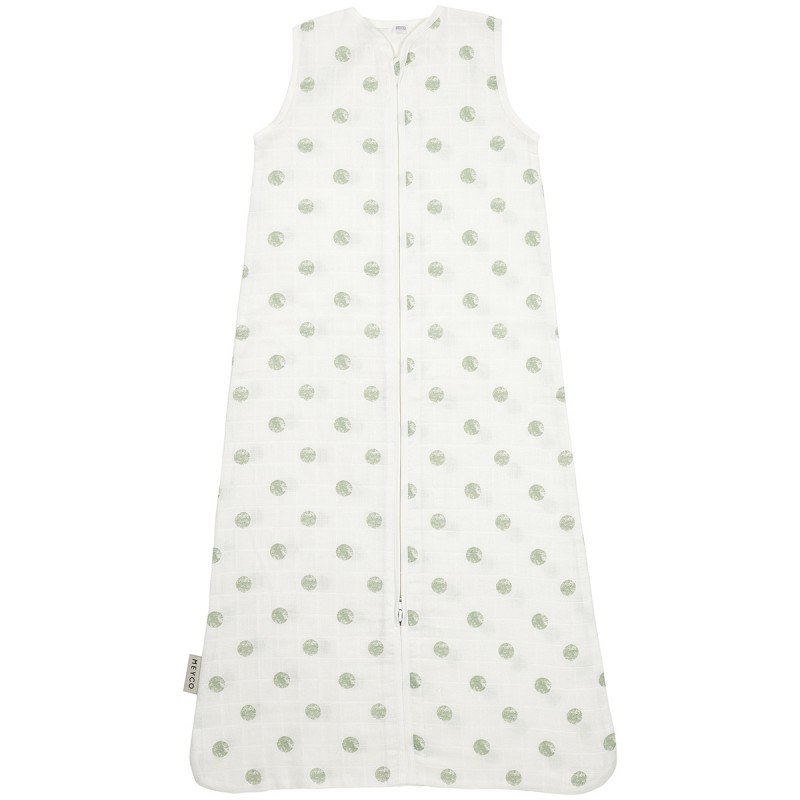MUSLIN SLEEP.BAG SLEEV.TOG 0.3 90 CM ME-DOTS SOFT GREEN