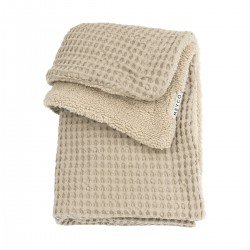 W.COTT.BLANKET TEDDY CRIB TOG2 75x100 CM ME-WAFFLE SAND