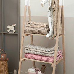 W.COTT.BLANKET TEDDY CRIB TOG2 75x100 CM ME-WAFFLE SAND