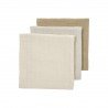 MUSLIN SQUARES P.WASH.3-PACK 70x70 CM ME-UNI S.SAND/GREIGE/TAUPE