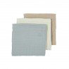 MUSELINA LAVADA MED PACK DE 3 70x70 CM ME-UNI OFF.W/L.GREY/SAND