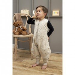 RIB.KNIT S.OV.J SLEEV. TOG 2.0 80 CM ME-RIB MINI SPOT SAND MELANGE
