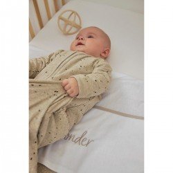 RIB.KNIT SLEEP.B W/SLE TOG 1.0 70 CM ME-RIB MINI SPOT SAND MELANGE