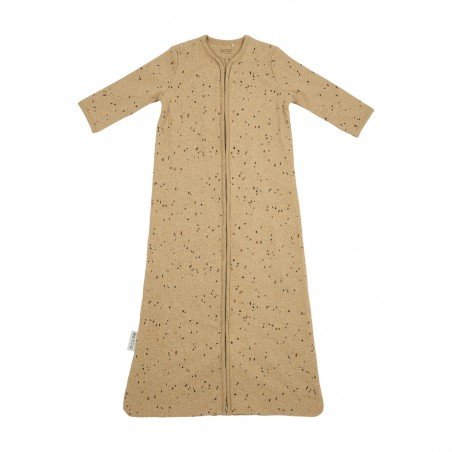 RIB.KNIT SLEEP.B W/SLE TOG 1.0 90 CM ME-RIB MINI SPOT TOFFEE MELANGE