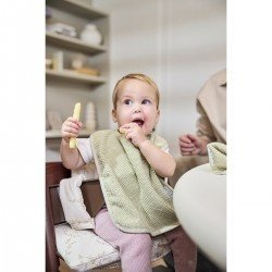 SQUARE TERRY BIBS 2 PACK 27x43 CM ME-POPCORN NATUREL/S.OLIVE
