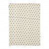 MANTA CUNA 60 MUSELINA PRELAV. 75x100 CM ME-SWEET HEART SOFT SAND/BLACK