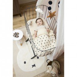 MANTA CUNA 60 MUSELINA PRELAV. 75x100 CM ME-SWEET HEART SOFT SAND/BLACK