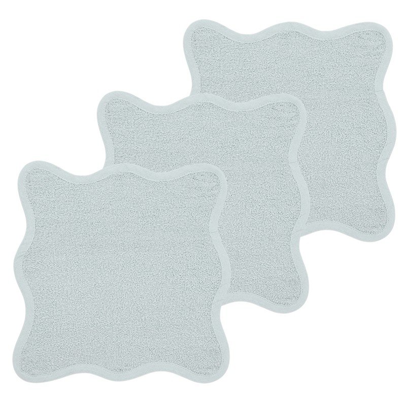 FACECLOTH 3 PACK 30x30 CM ME-TERRY WAVY GREY BLUE