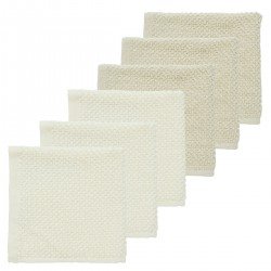 FACECLOTH 6-PACK 30x30 CM ME-POPCORN NATUREL/S.SAND