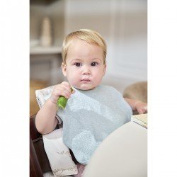 WAVY TERRY BIBS 2 PACK 25x34 CM ME-TERRY WAVY GREY BLUE