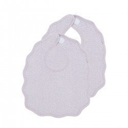PACK 2 BABEROS RIZO OVALADOS 25x34 CM ME-TERRY WAVY SOFT LAVENDER