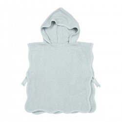 BATH PONCHO 1-3 YEARS ME-TERRY WAVY GREY BLUE