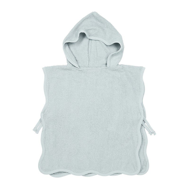 PONCHO DE BAÑO 1-3 YEARS ME-TERRY WAVY GREY BLUE
