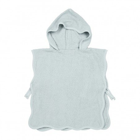 BATH PONCHO 1-3 YEARS ME-TERRY WAVY GREY BLUE