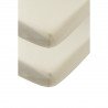JERSEY F.SHEET COT BED 2 PACK 60x120 CM ME-UNI SOFT SAND