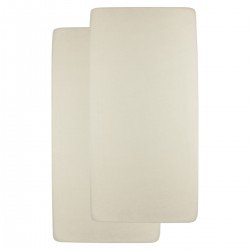 JERSEY F.SHEET COT BED 2 PACK 60x120 CM ME-UNI SOFT SAND